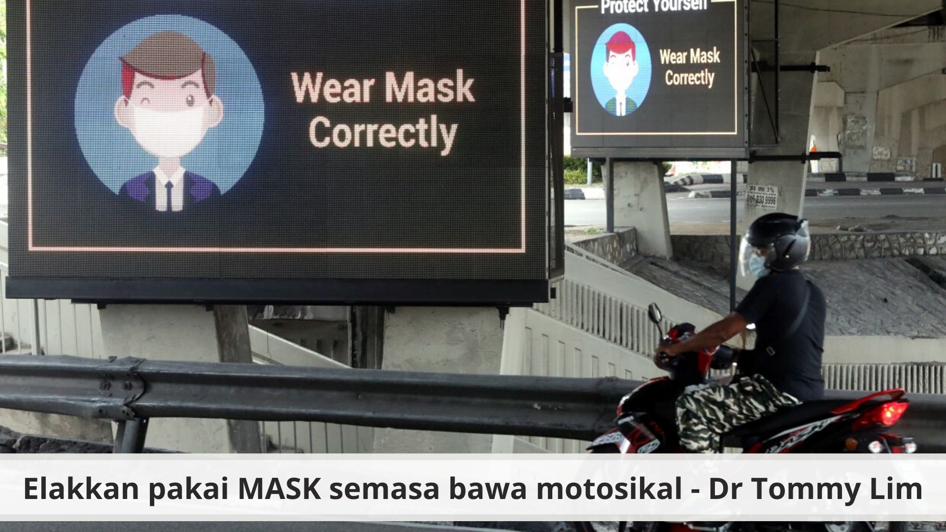 Nasihat dari Dr. Tommy: Jangan pakai pelitup muka jika anda guna helmet ini!