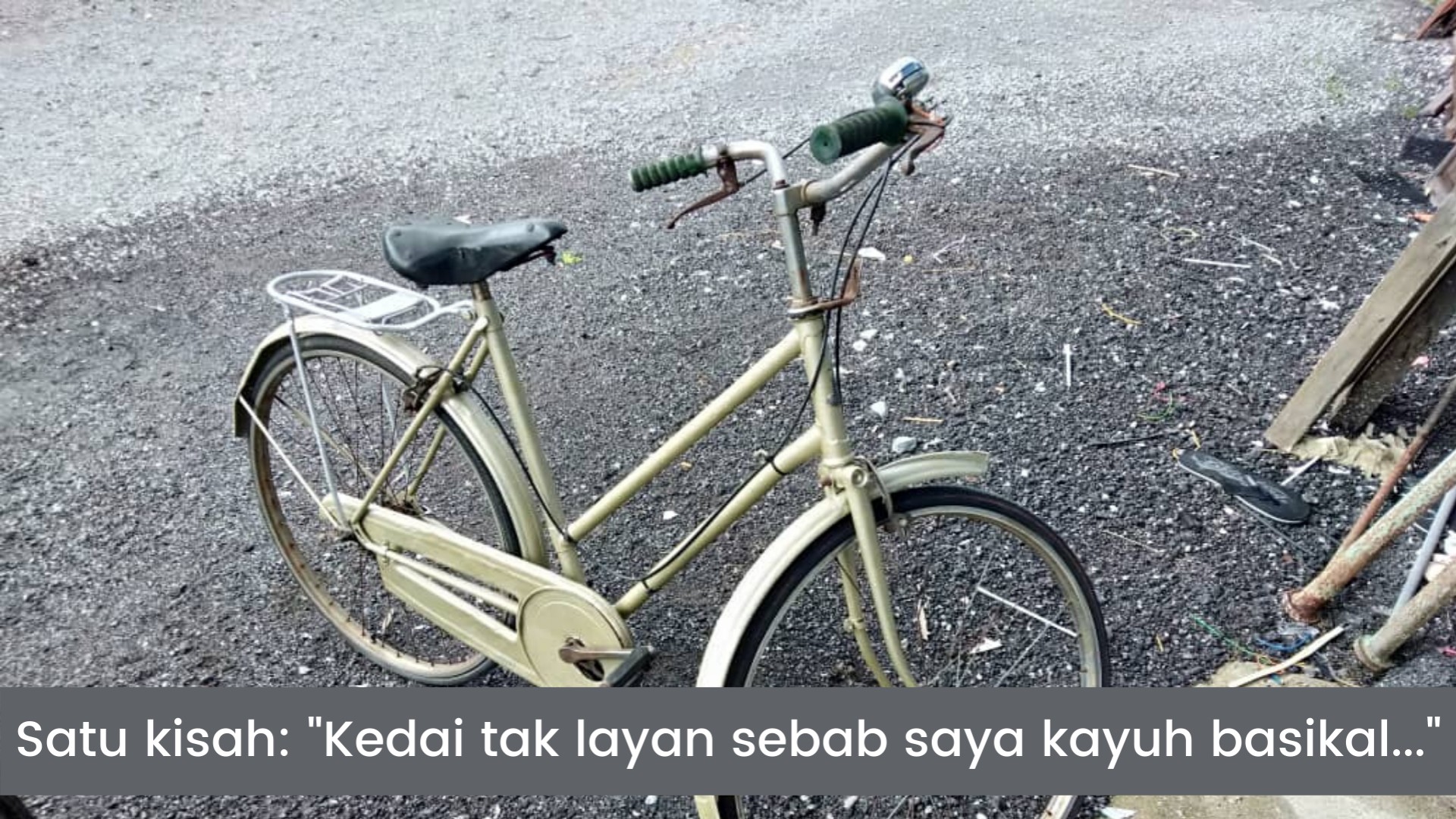 Lelaki ini kayuh basikal sejauh 8.5KM semata-mata nak beli motor di sini...