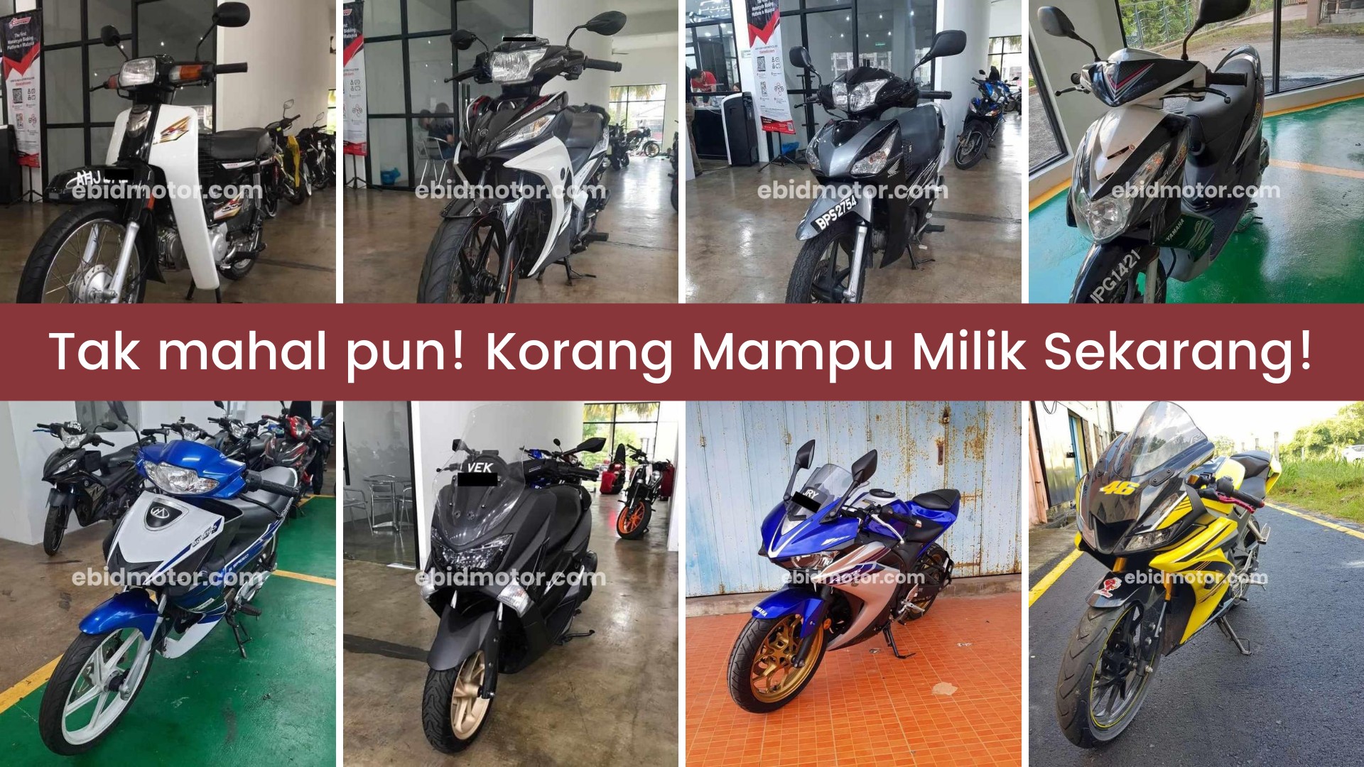 Honda Ex5 Dream/Beat, Yamaha R25/R15/Solariz 125.. Semua harga bawah pasaran!