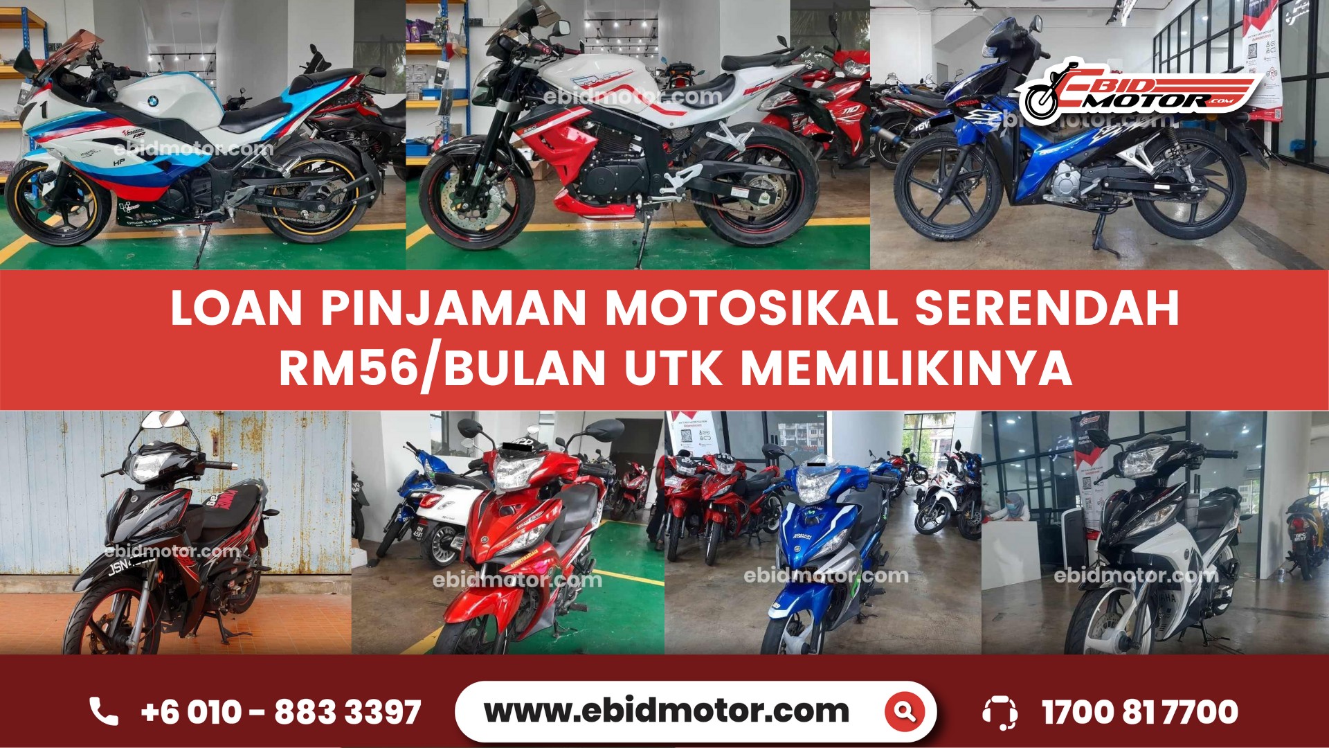 TIADA BEBAN KEWANGAN UNTUK MEMILIKI MOTOR KEGEMARAN ANDA !