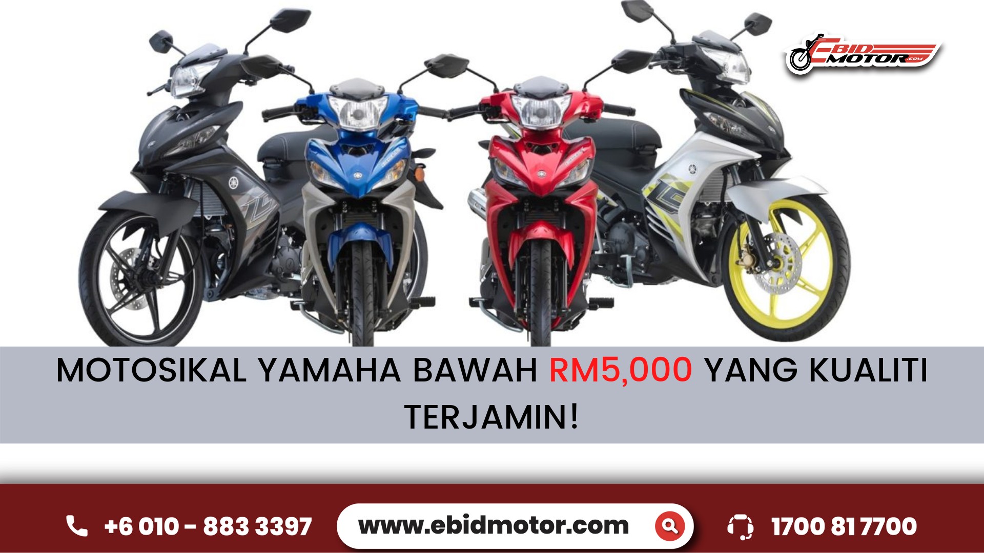 MOTOSIKAL YAMAHA BAWAH RM5,000 !