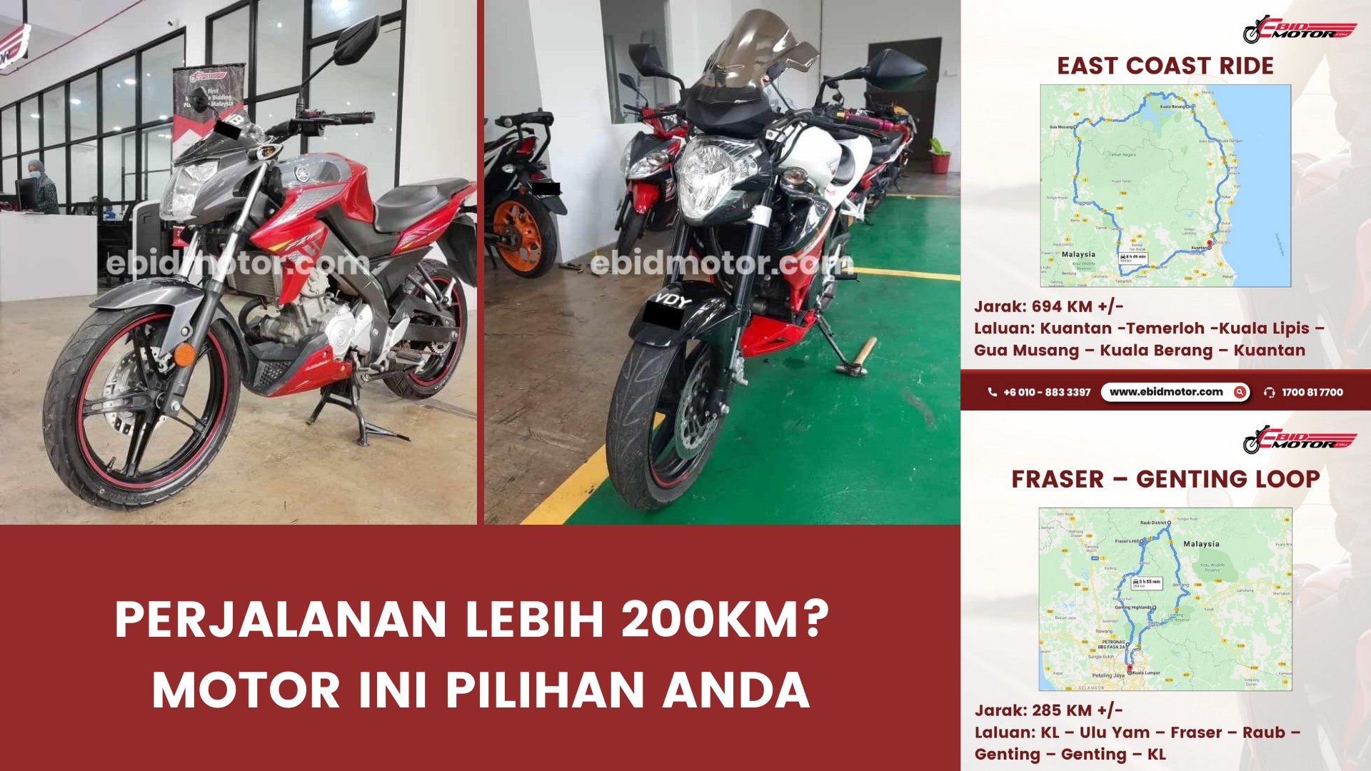 Hanya Perlukan RM103/Bulan Untuk Memiliki Motor Yang Sesuai Perjalanan Yang Jauh !