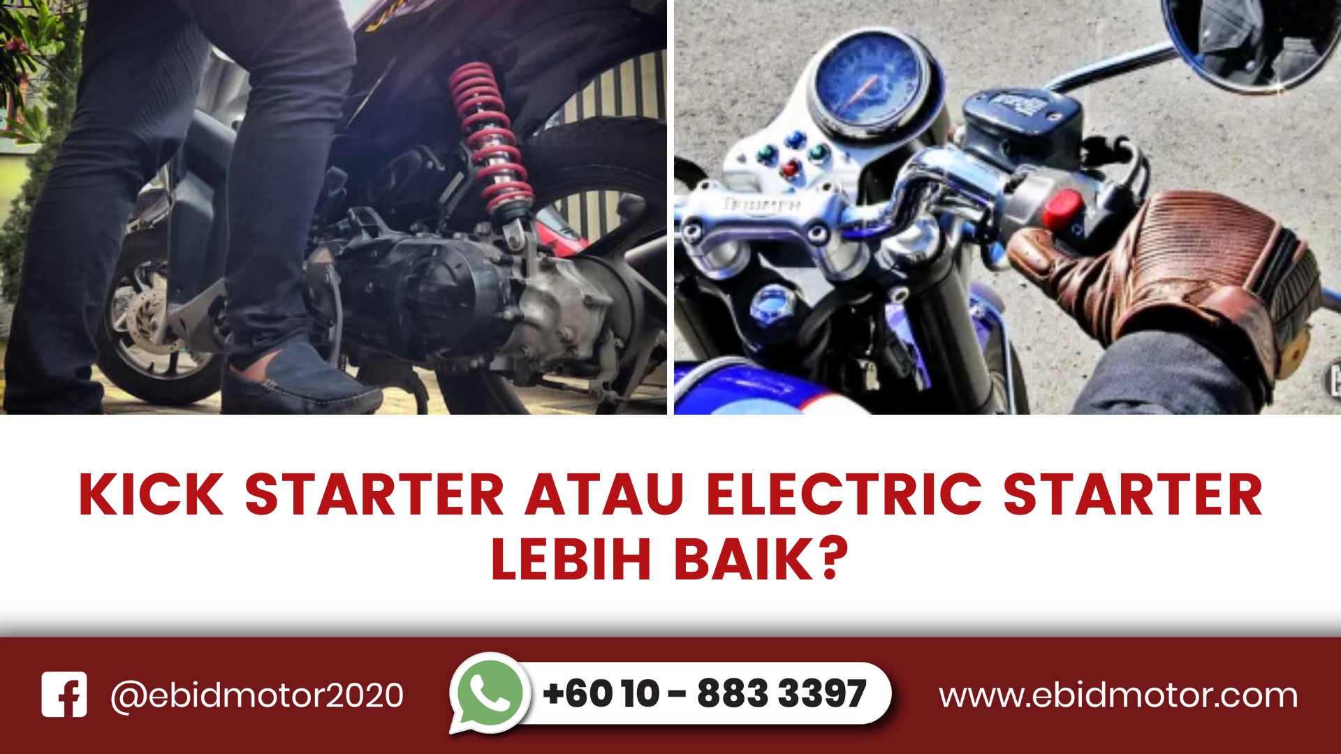 Electric Starter Dengan Rim Biasa ATAU Kick Starter Dengan Sport Rim? Macam Mana Pilih?