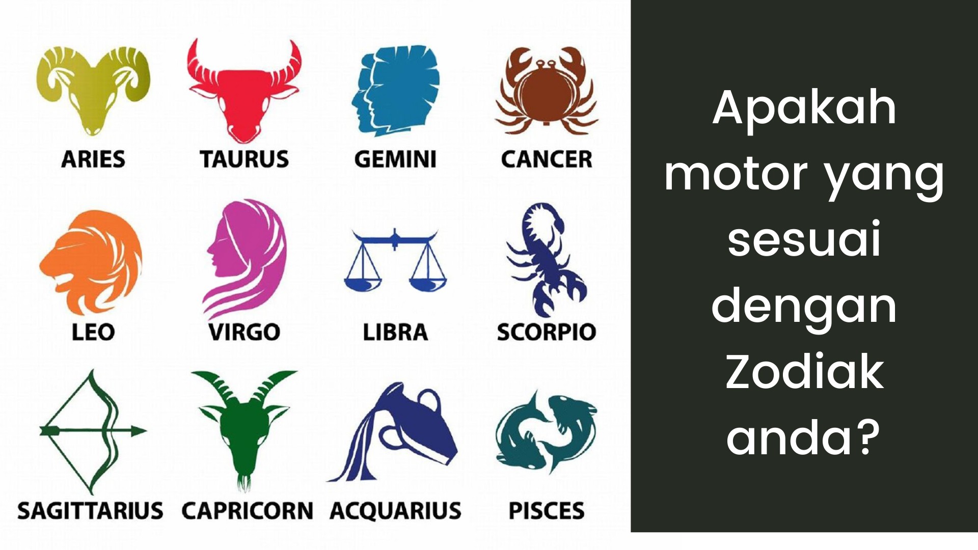 Tengok Zodiak & Memilih Motosikal? Cuba Tengok Jawapan Betul Ke Tidak! 