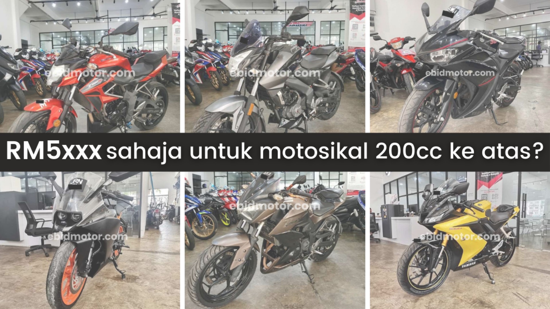 Motosikal Berkuasa 200cc - 250cc Harga Terbaik! Siapa Lambat Dia Rugi!