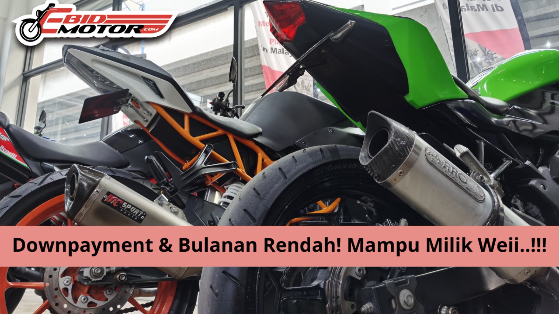 Motosikal 250cc Tangki Depan D/P RM3,200* & RM163/month sahaja!