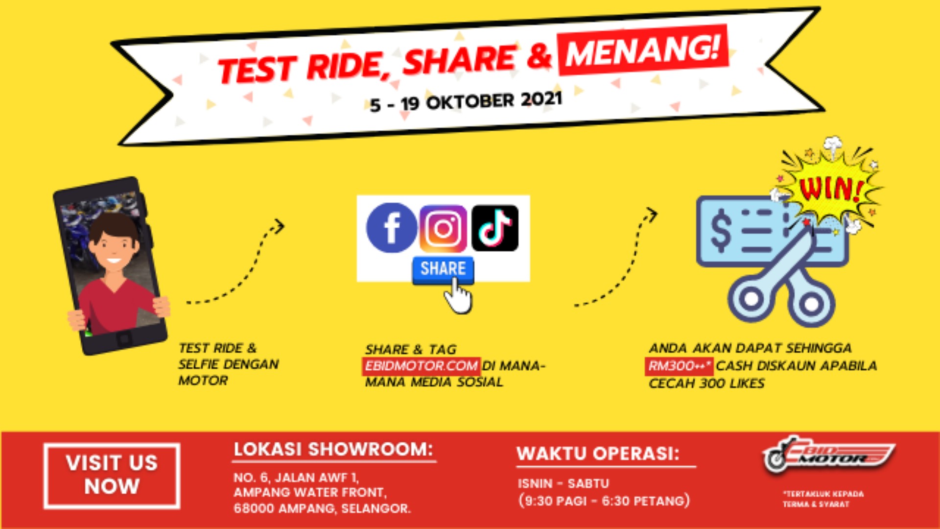 Test Ride, Share, Dan Menang ! [5 - 19 OKT 2021] 