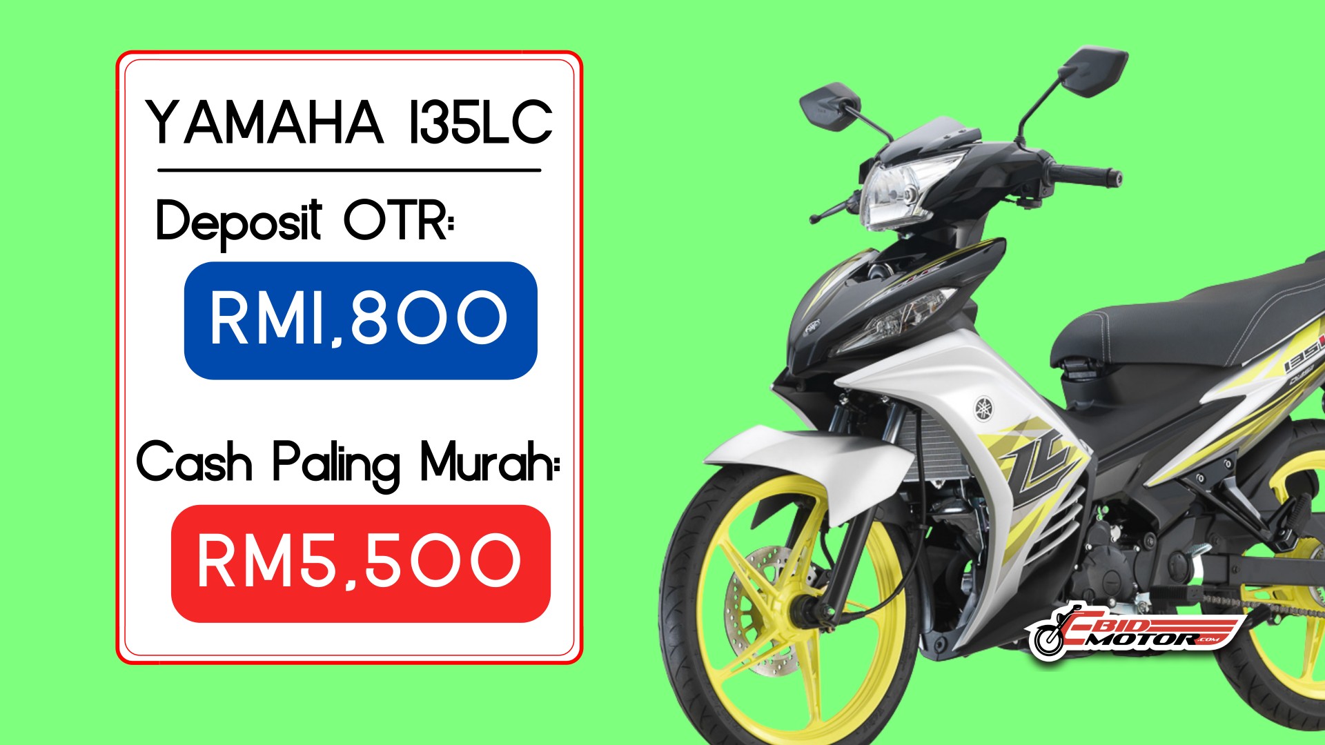 Banyak Pilihan Yamaha 135LC  V1 - V7 Termasuk V1 ES & V2 5S !