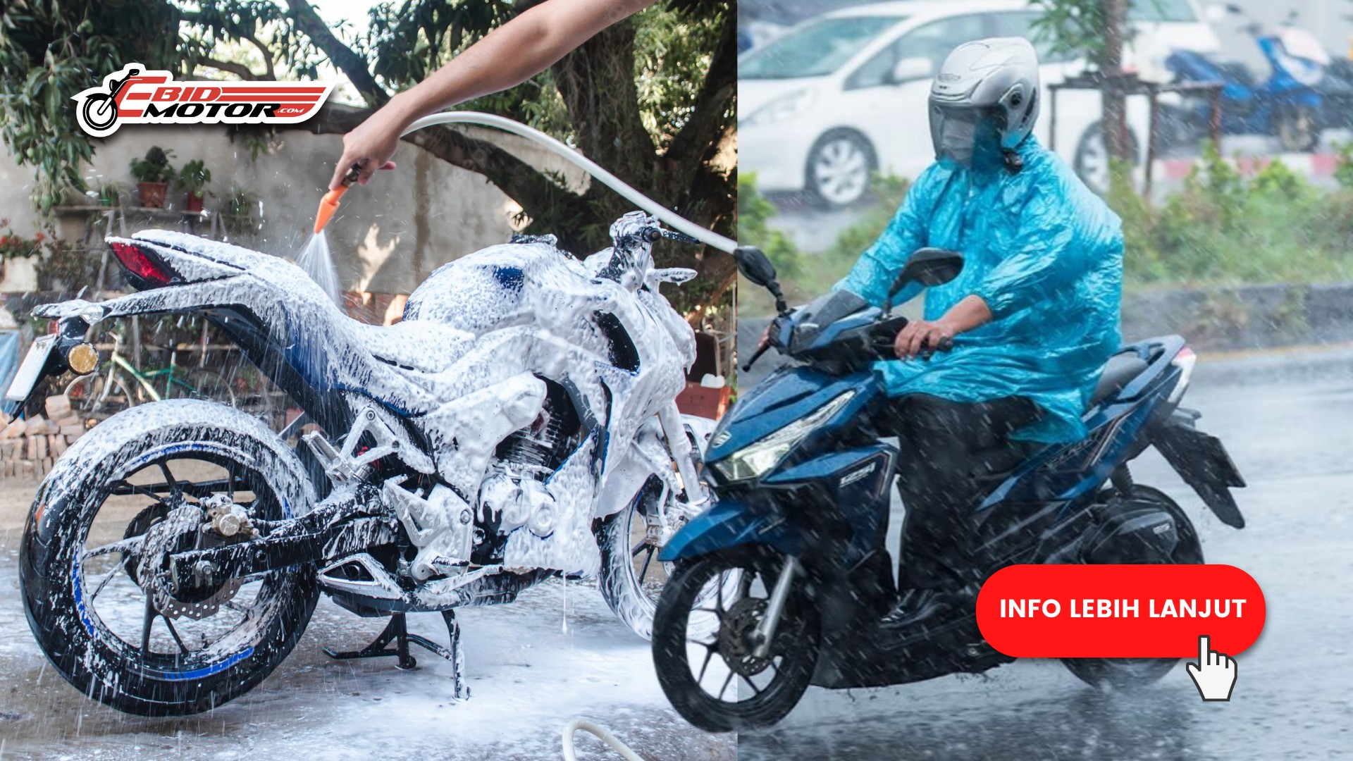 Jangan Malas Cuci Motor Walaupun Musim Hujan! Ini Cara Mencuci Yang Ramai Tak Tahu