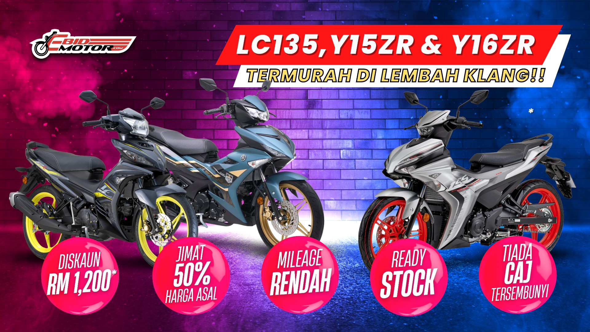 Gedung Yamaha Terpakai Ready Stock Terbesar Di Lembah Klang, Serendah RM5,XXX!