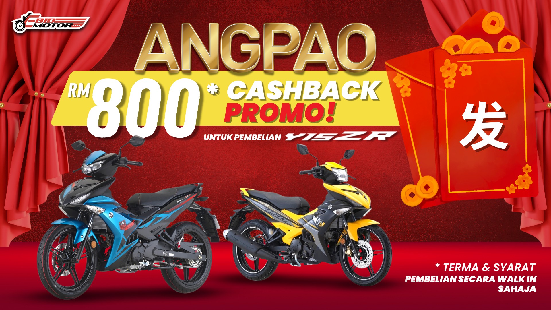 Jualan BONUS Tahun Baru Cina! Y15ZR Harga Cash Serendah RM 7,XXX!