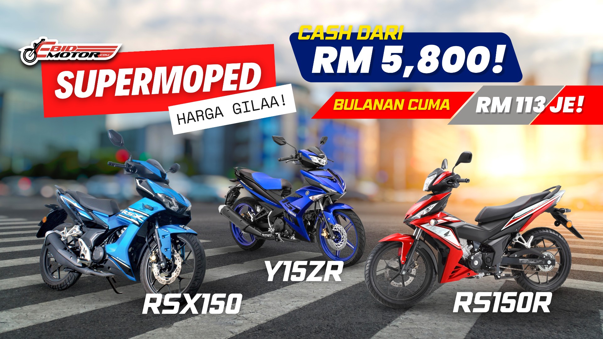 Unit Ready Stock Y15ZR, RS150 & RSX150 Harga Cash & Bulanan MURAH TAK MASUK AKAL!