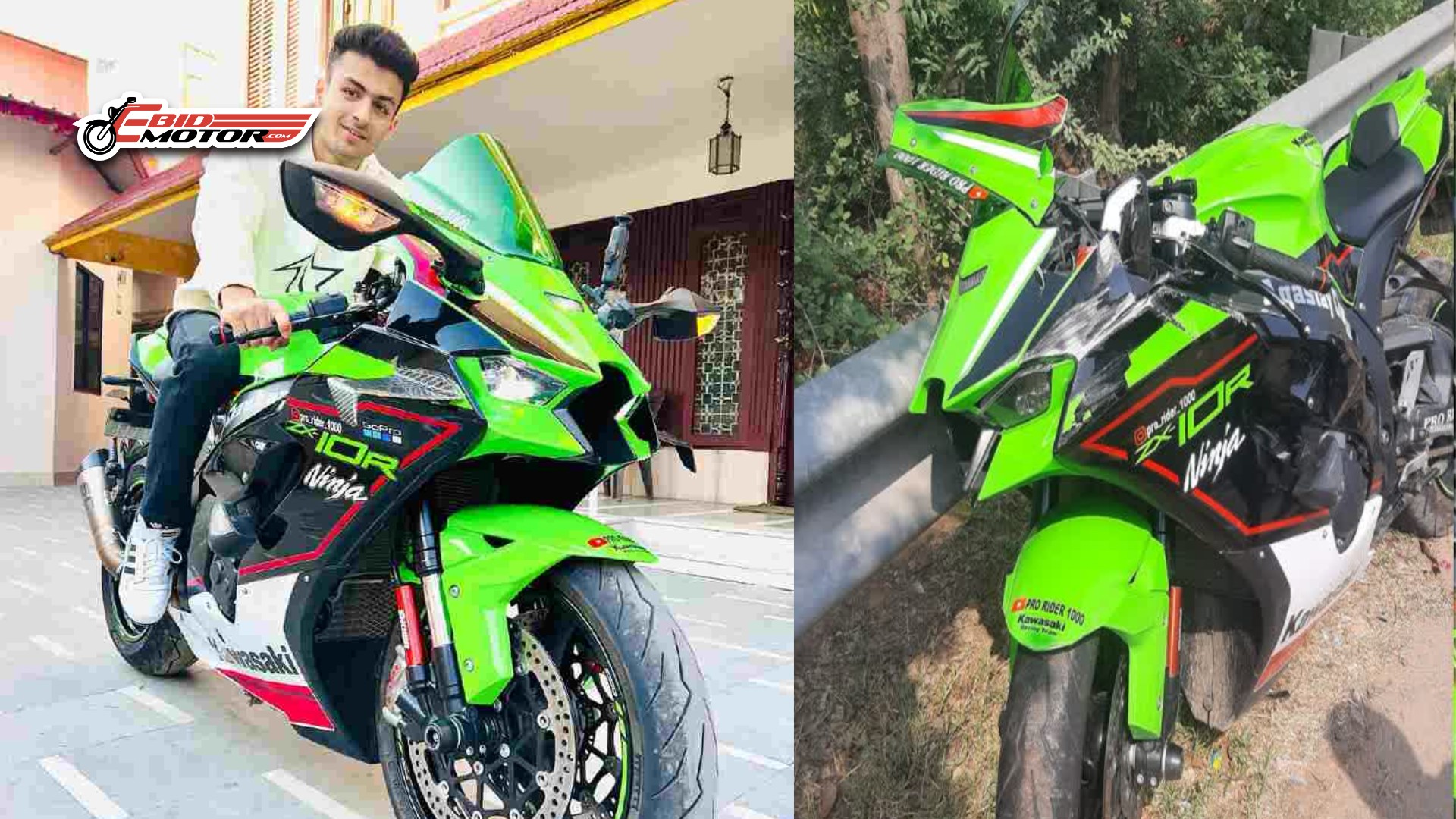 Youtuber India Maut Lepas Ninja ZX10R Langgar Divider Pada Kelajuan 300Km/h!