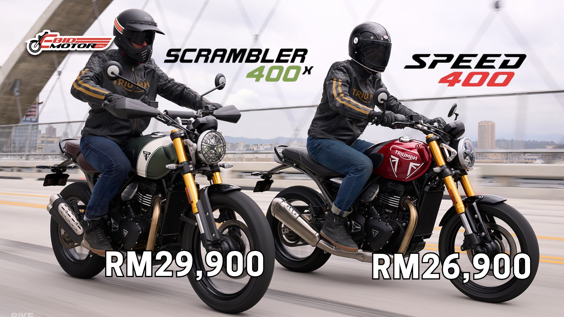 Lesen Ada Duit Takde? Triumph Speed 400 & Scrambler 400 X Dijual Dari RM26,900!