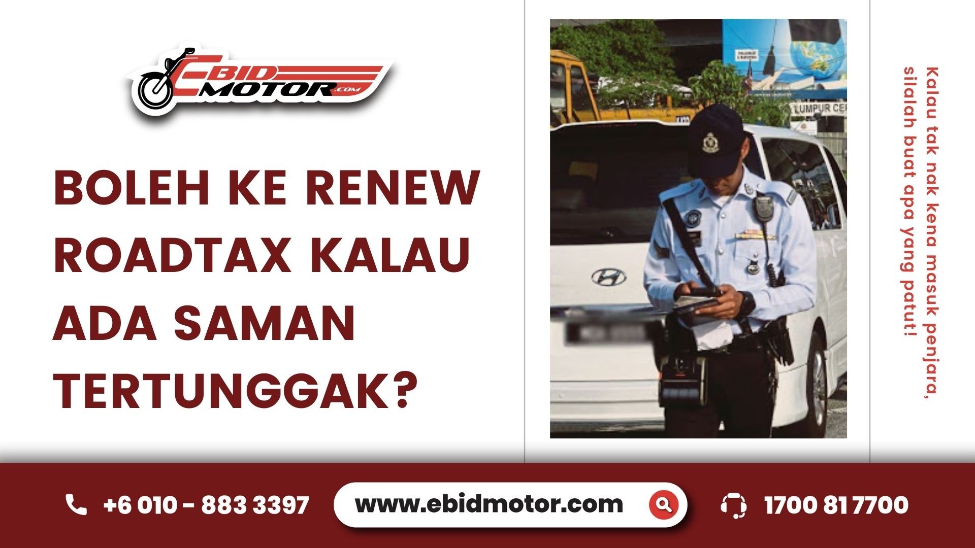 Boleh Ke I Renew Roadtax Sekiranya Ada Saman Tertunggak?