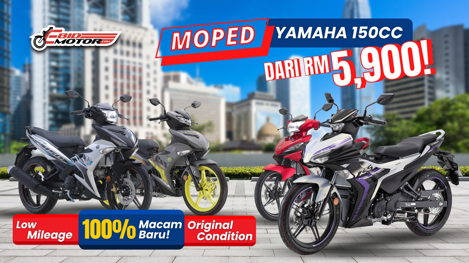 Dari RM 5,900! Ini Senarai Moped 150cc Yamaha Tahun Baru, Low Mileage, Original STD!