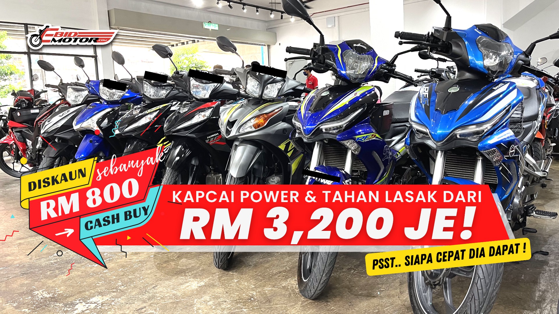 Kapcai Tahan Lasak, Cash Serendah RM 3,200! Termurah Di Lembah Klang!