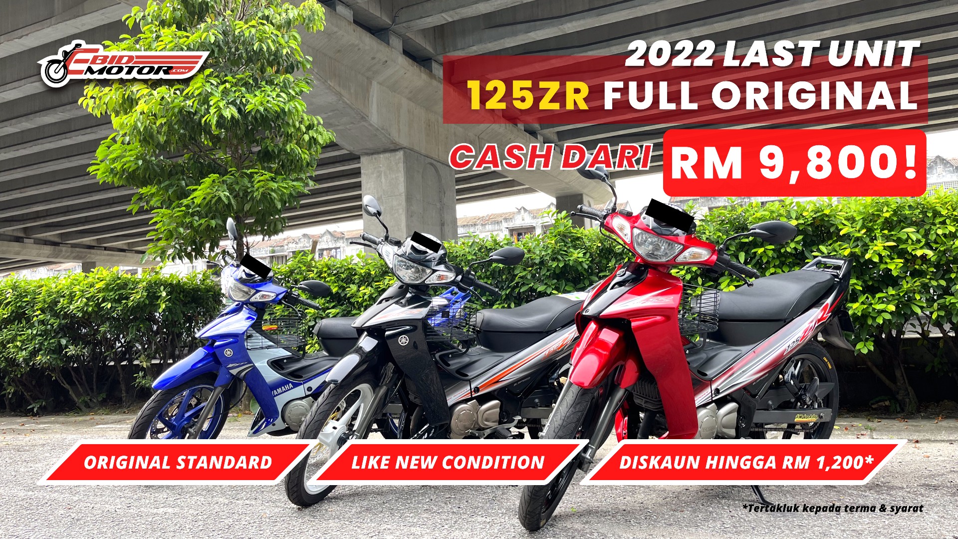 Yamaha 125ZR ORI STD, Harga Cash Dari RM9,800 Je! Termurah Dalam Pasaran!