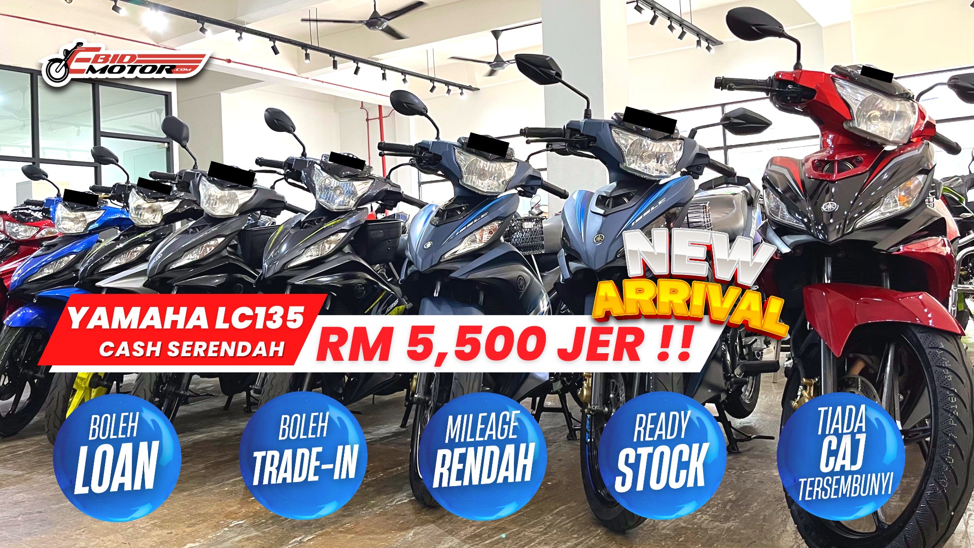 Potongan Berbaloi Tahun Baru 2023! LC135 V3 - V7 Serendah RM 5,500 Jer!