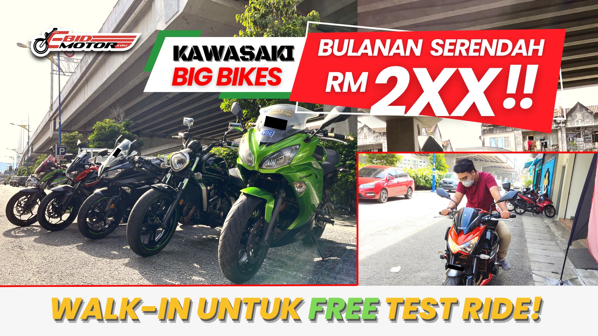 Kawasaki Big Bikes Termurah Di Lembah Klang To Let! Cash Dari RM 6,800!