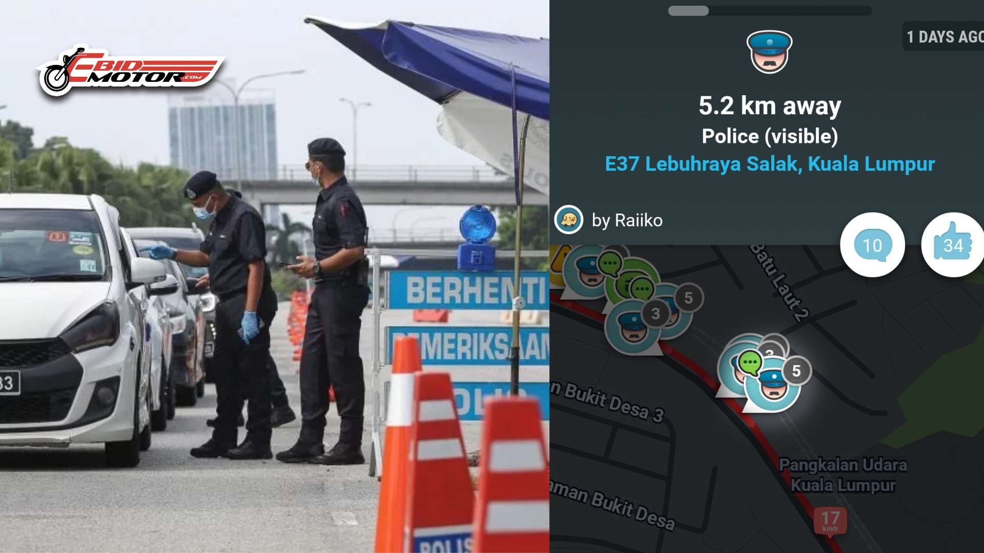 Polis Seru Pengguna Jalanraya Henti Sebar Info Roadblock Di Aplikasi Waze!