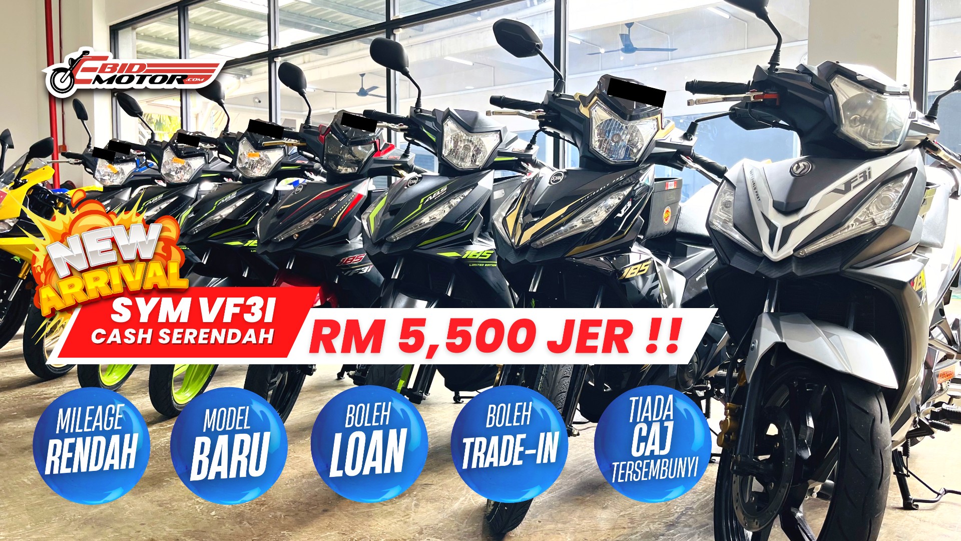 Promosi SYM VF3i Harga TERMURAH Di Lembah Klang! Cash Serendah RM 5.5K 