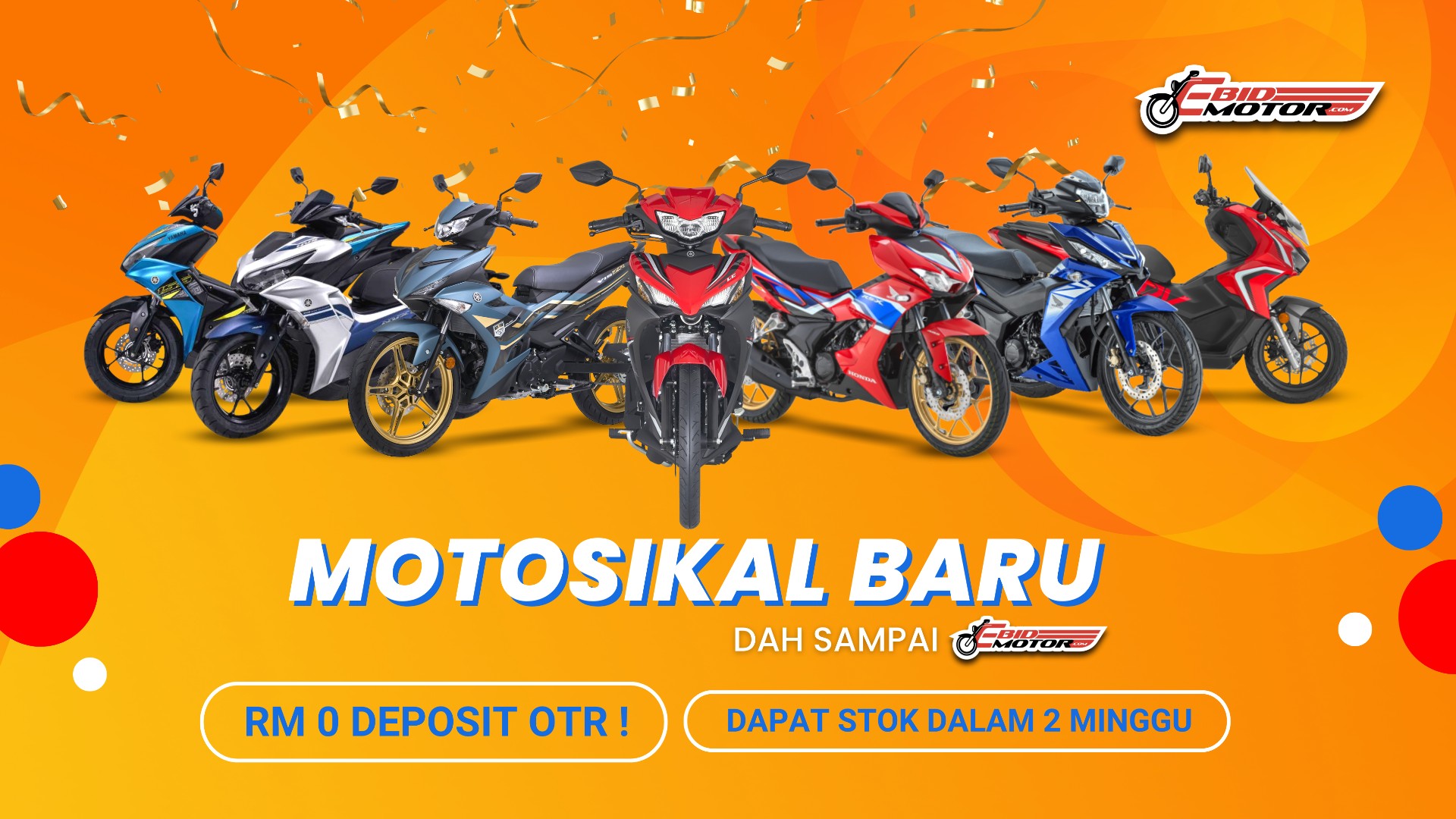 READY STOCK Motosikal Baru Yamaha & Honda! Cash & Loan Buyer Tak Perlu Tunggu Q!