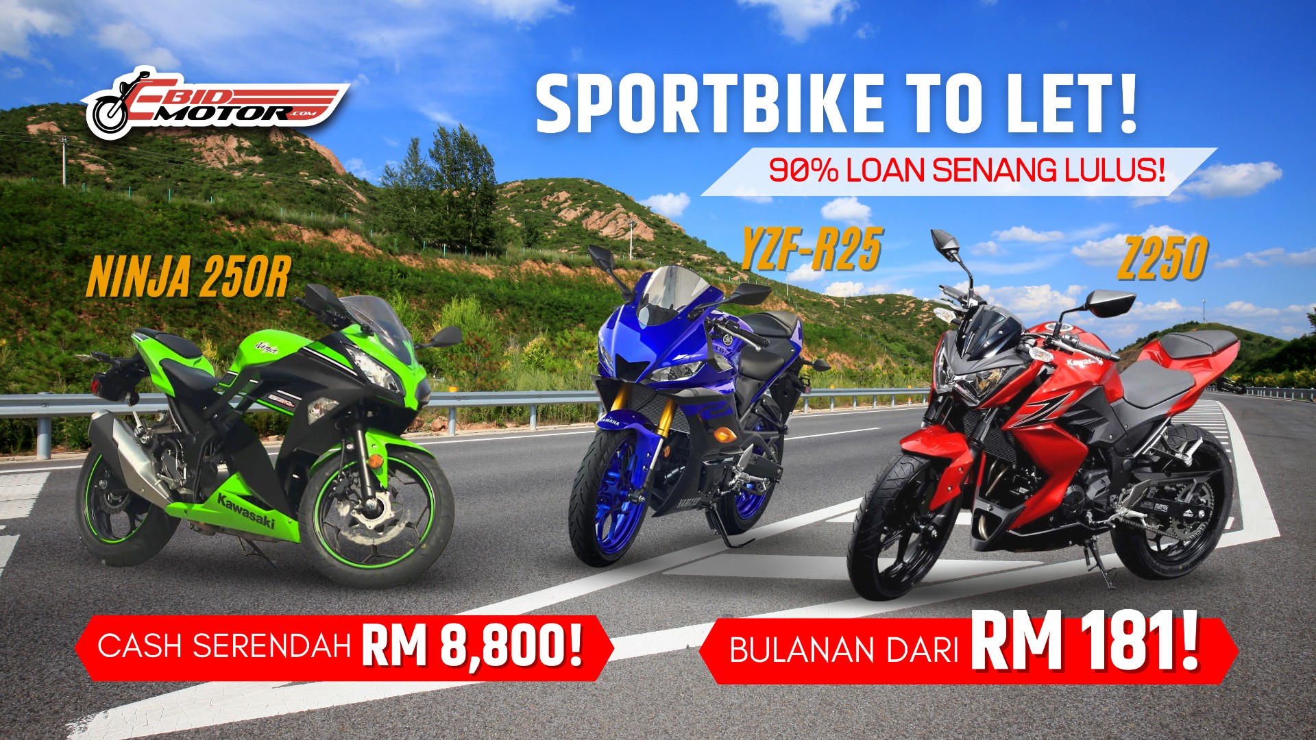 Sportbike 250cc To Let Paling Murah Di Lembah Klang! Bulanan Terendah Dijamin!