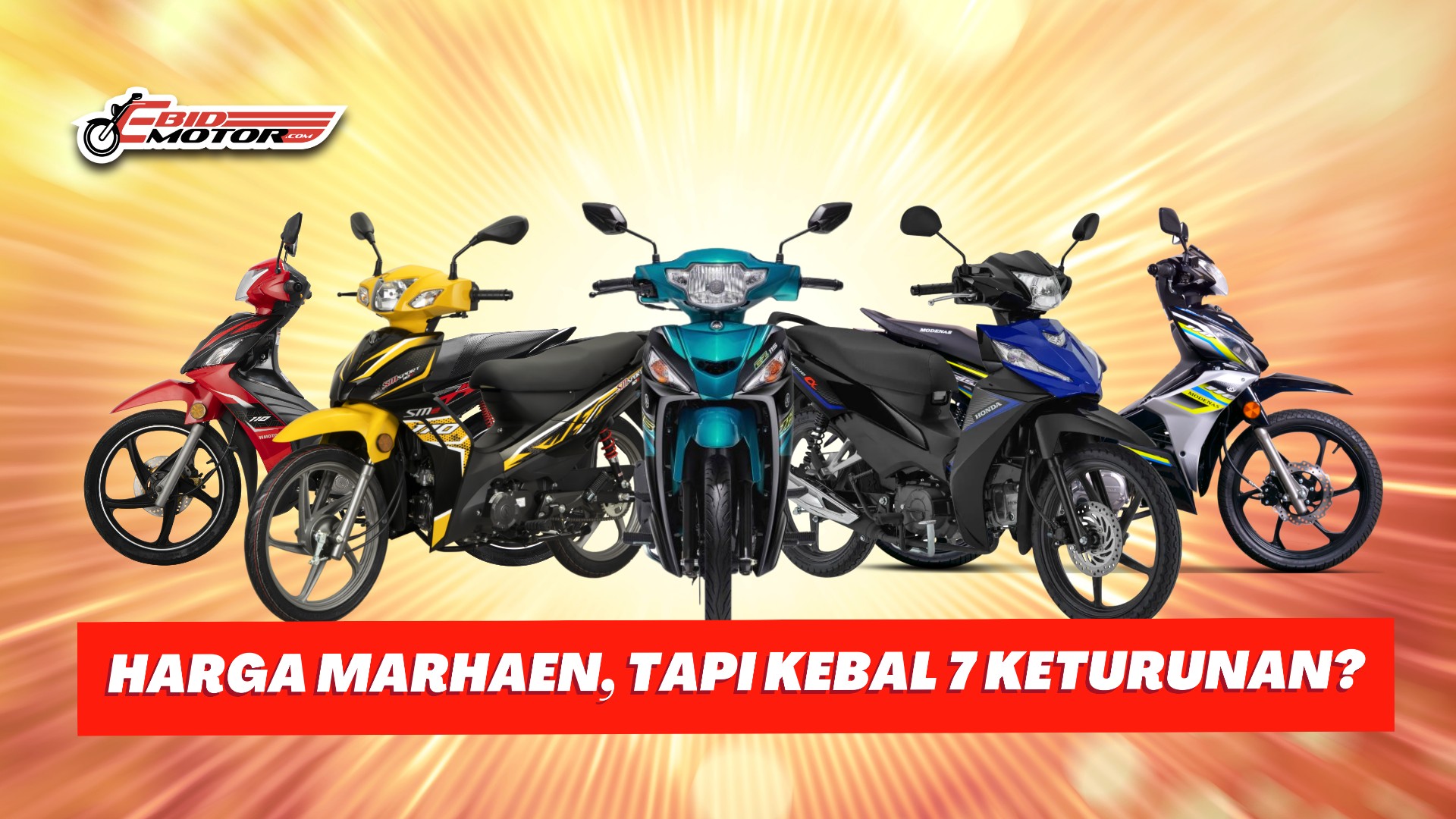 Nak Motor Murah Tapi Padu? Inilah 5 Kapcai Baru Harga Bawah RM5,000? 