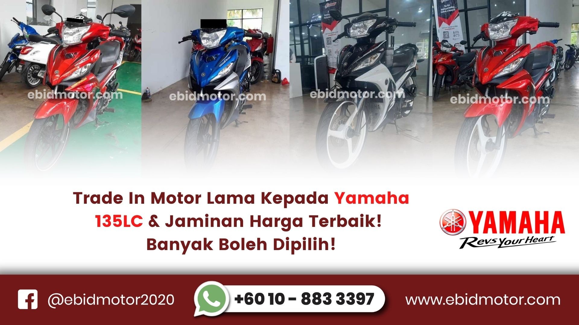 Senarai Motosikal Yamaha 135LC tahun 2011 - 2017 (RM2,600 - RM4,900). Semua harga bawah pasaran!