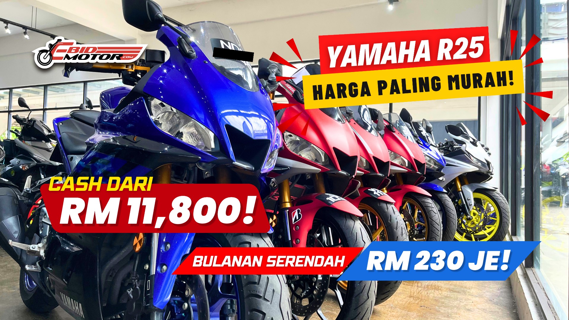 Kini Semua Orang Mampu Beli Yamaha R25 Dari Serendah RM 230 JE!