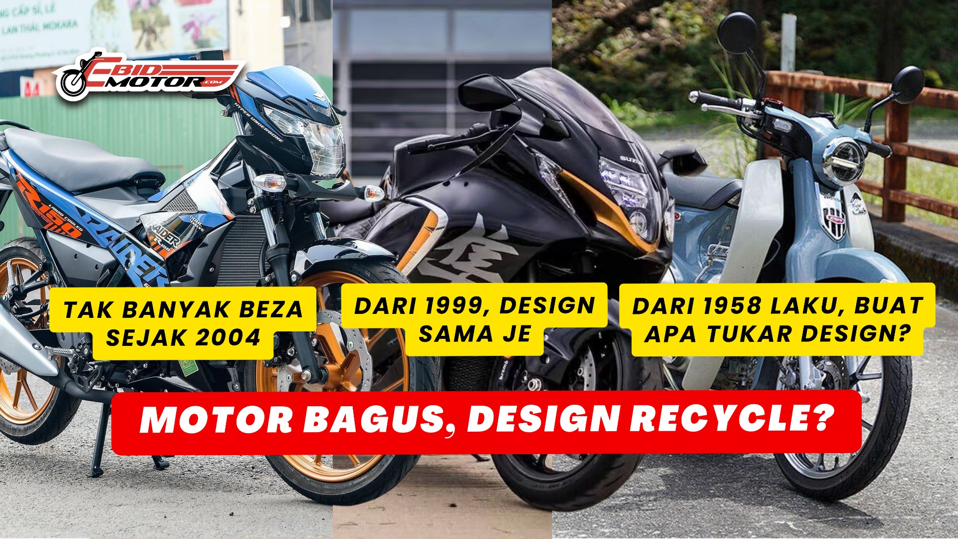 5 Motosikal Yang Masih Ada Design Sama Walaupun Dah Bertahun Dikeluarkan!