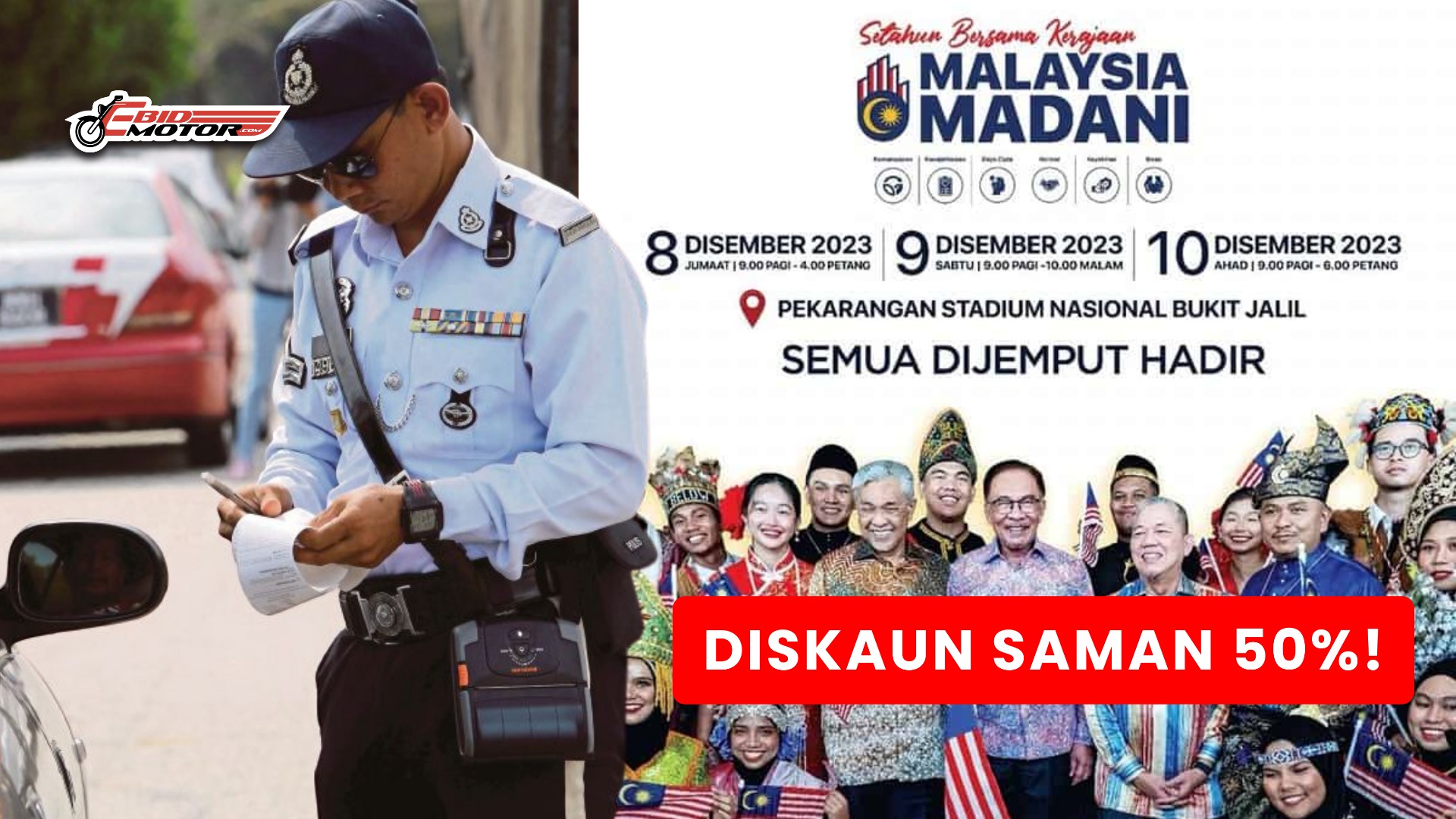 PDRM, JPJ Tawar Diskaun Saman 50% Bermula 8 Disember Ini!