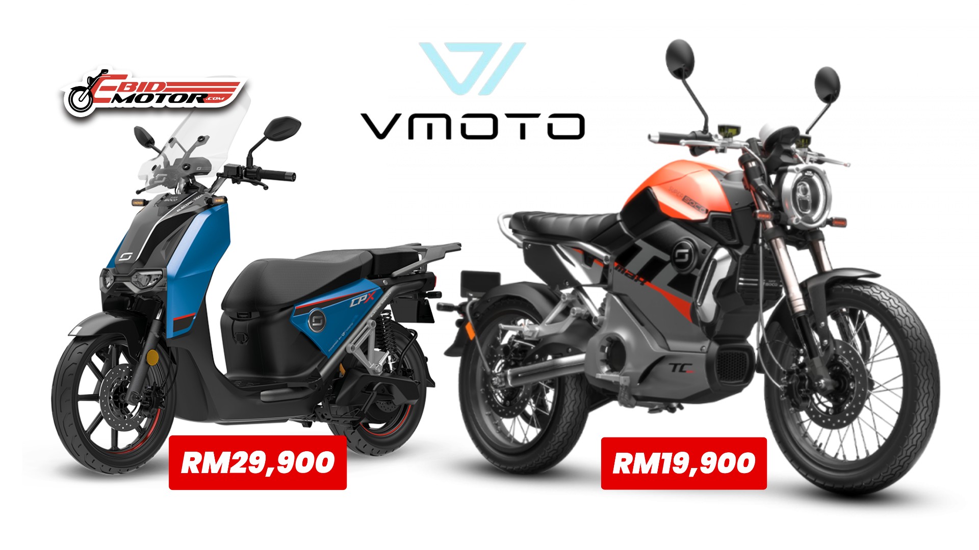 Motor Elektrik Berkuasa Tinggi, VMOTO TC Max & CPx Pro Mendarat Di Malaysia! 