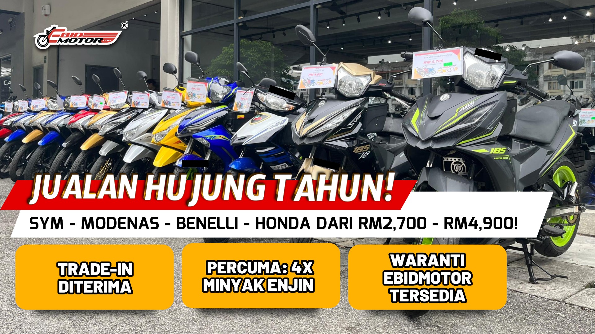 Hujung Tahun Harga Turun! Senarai Motor BAGUS Dari RM2,700 - RM4,900!