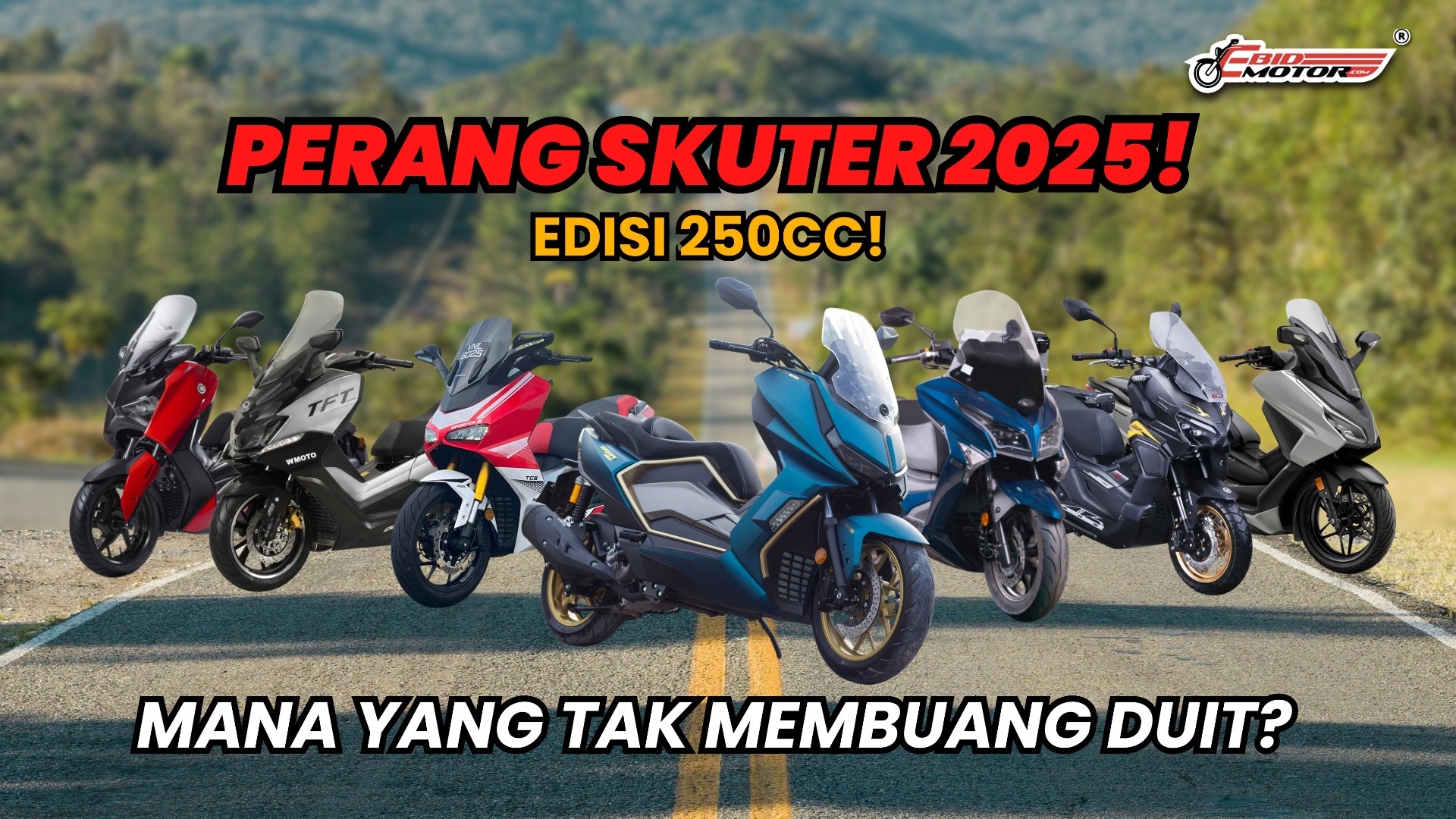Senarai Skuter 250cc Dengan Enjin Power Mengalahkan Super Kapcai!