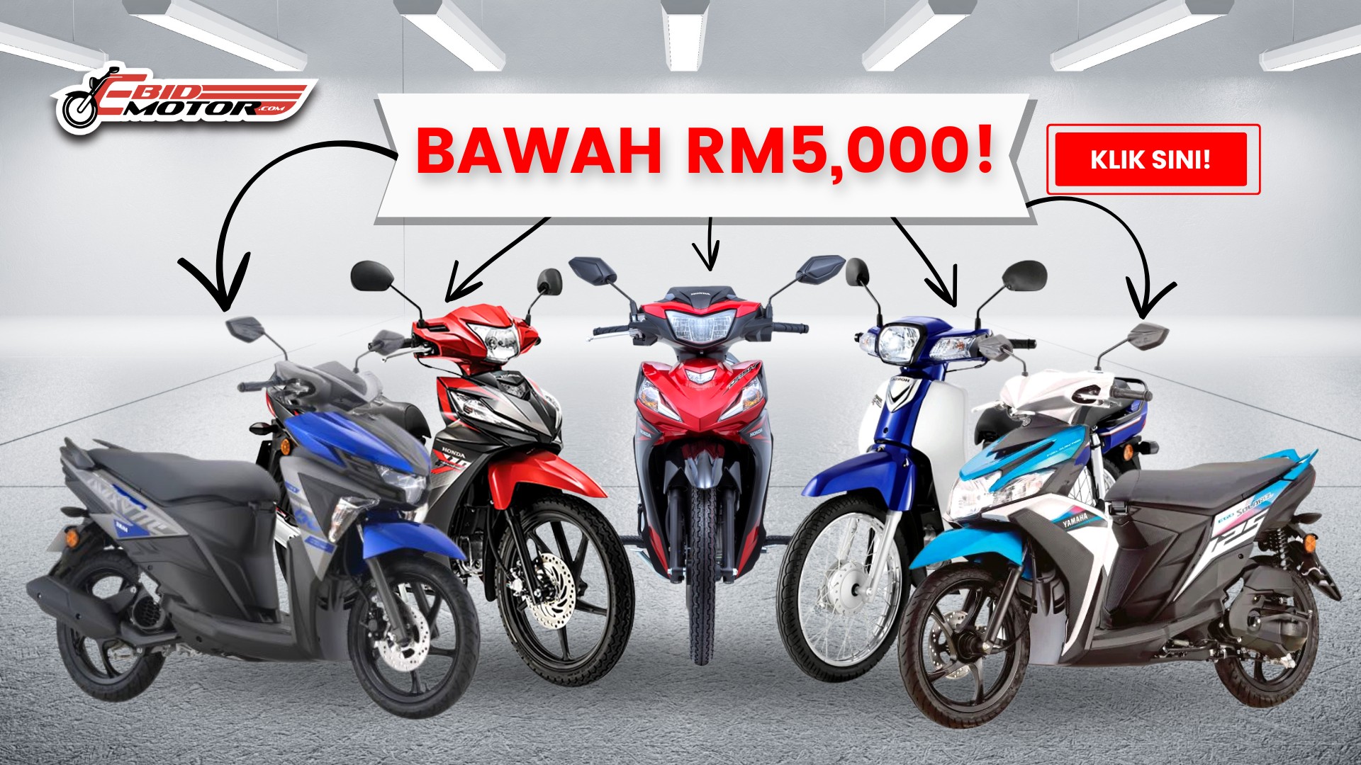 Tengah Cari Motor Murah? Ini 5 Motosikal 2nd Bawah RM5,000 Je Gais!