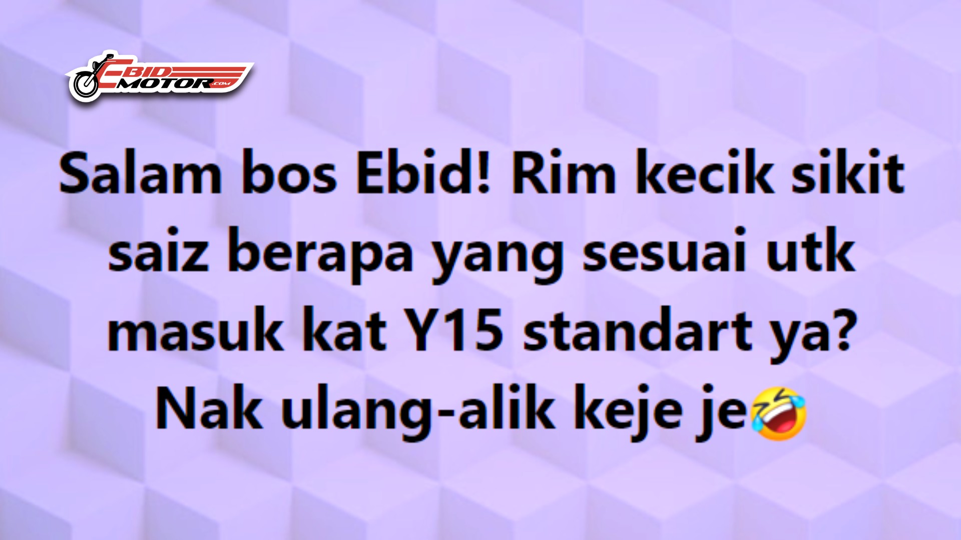 #EbidmotorQ&A : JPJ Pun Tak Jadi Saman Kalau Korang Pakai Saiz Rim Ini!