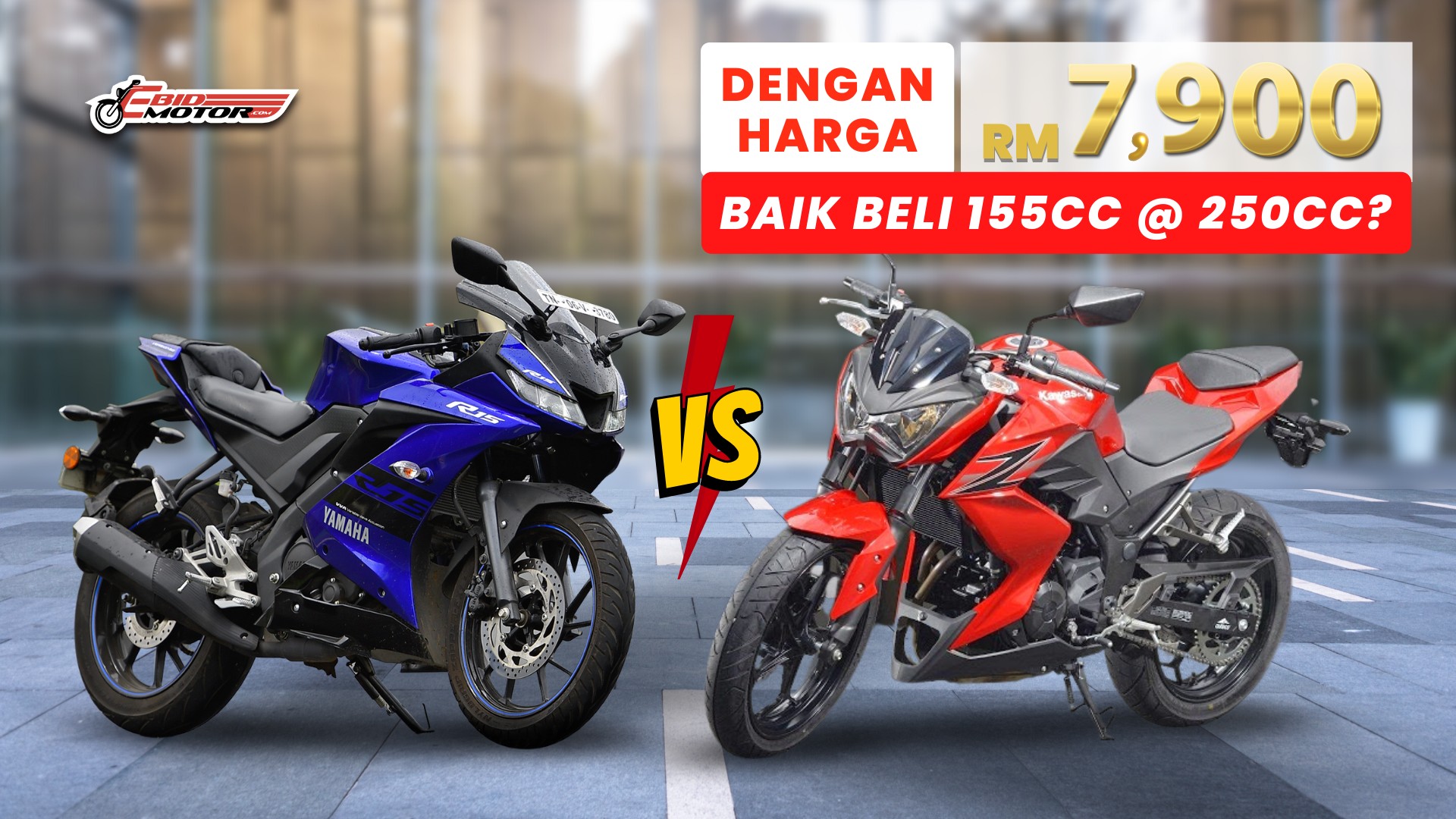 #Katalog: Yamaha R15 vs Kawasaki Z250, POWER Berbeza Tapi HARGA Sama? 